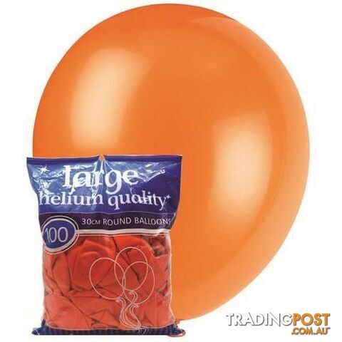 Orange - 100 x 30cm (12) Decorator Balloons - 9311965012443