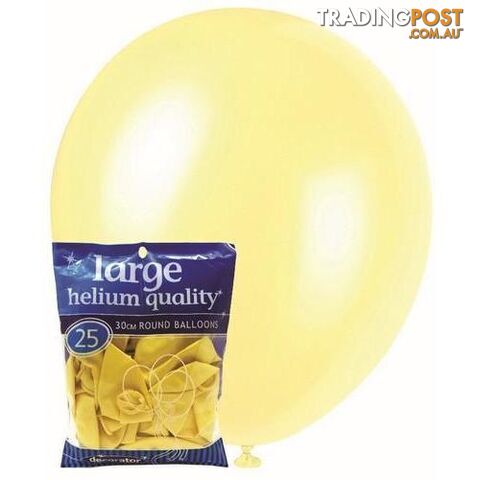 Cream - 25 x 30cm (12) Decorator Balloons - 9311965025542