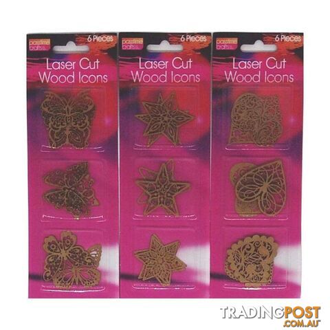 Laser Cut Wood Icons Pack of 3 - 900021