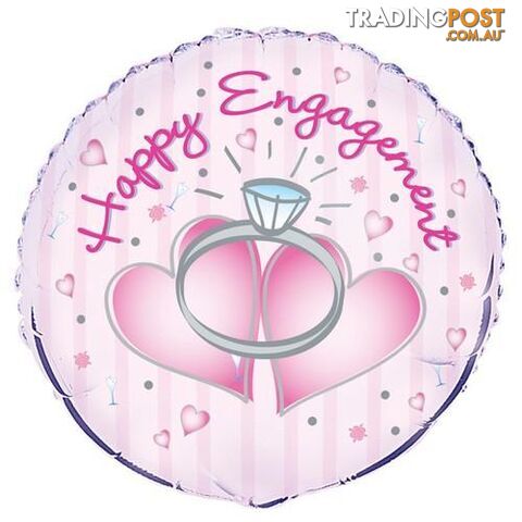 Happy Engagement 45cm (18) Foil Balloon Bulk - 011179522125