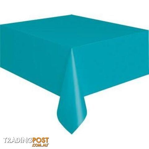 Caribbean Teal Unique Plastic Tablecover Rectangle 137cm x 274cm (54 x 108) - 011179050796