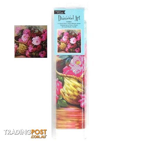 Diamond Art Pink Basket 30x30cm - 9313559549861