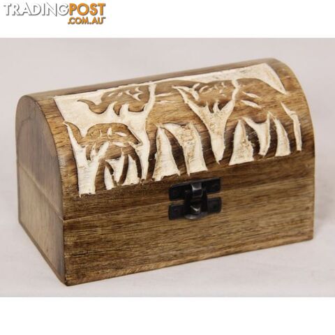 Wooden Elephant Box 15x9cm - 9319844594981