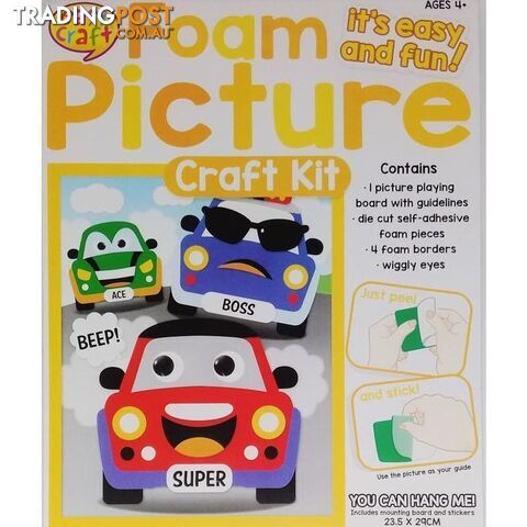 Foam Picture Craft Kit 4 Assorted Designs - 800690