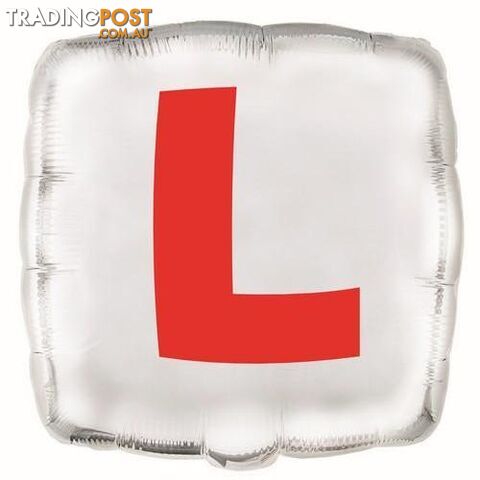 L Plate 45cm (18) Foil Balloon Packaged - 011179566693