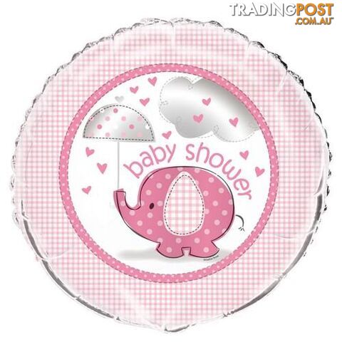 Umbrellaphant Baby Shower Baby Shower Pink 45cm (18) Foil Balloon Packaged - 011179416677