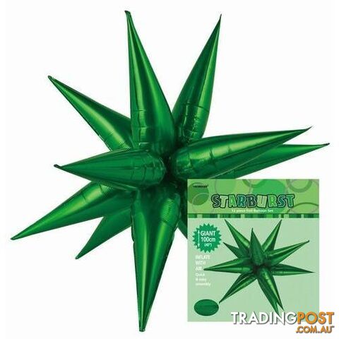 Glitz Starburst Green 100cm (40) - 9.31E+12
