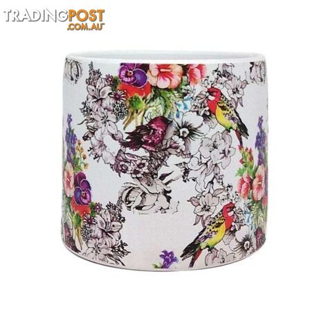 Small Ceramic Bird Design Pot - 800373