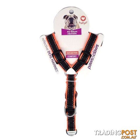 Pet Dog Harness Reflective Edge Orange 2cmx60cm - 800420
