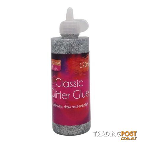 Metallic Glitter Glue Silver 120ml - 800285