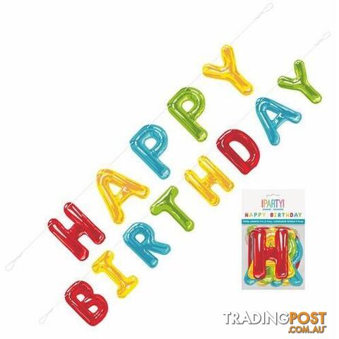 Happy Balloon 2 Piece Letter Banner 2.7m (9) - 011179731084