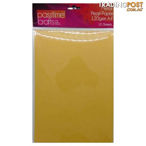 Metal Pearl Paper 120gsm A4 Yellow 10 Pieces - 800315