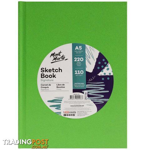 Sketch Book Hard Cover 110gsm A5 220 Page - 9328577022937