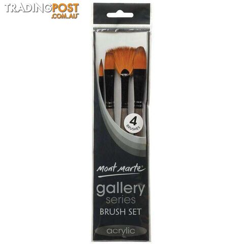Gallery Series Brush Set Acrylic 4pce - 9328577016745