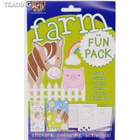 Farm Fun Pack Stickers Colouring and Activities - 9332365143674