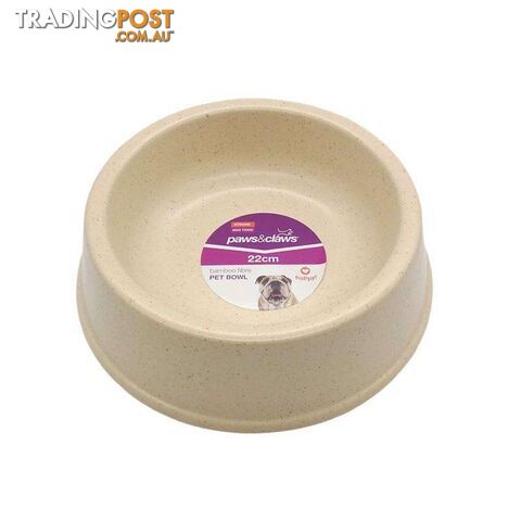 Bamboo Fibre Pet Bowl Cream 22cm - 800479