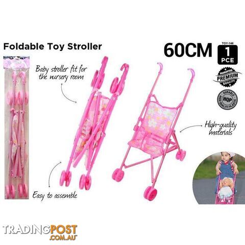 Plastic Toy Stroller 60cm - 9315892256758
