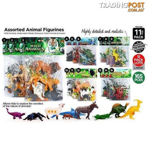 Animals Farm-Sea Jungle Dino Insect 11pce - 9315892262544