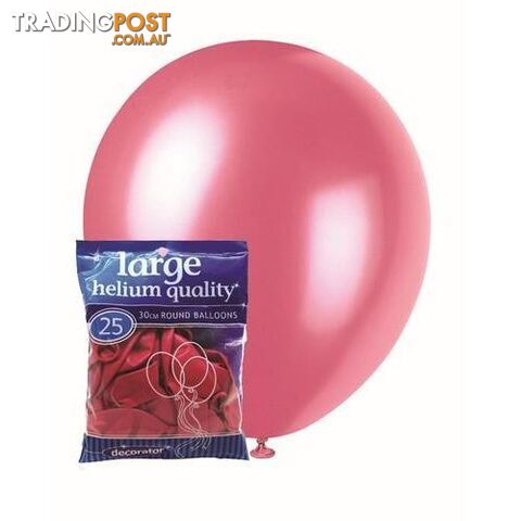 Bubblegum Pink - 25 x 30cm (12) Decorator Balloons - 9311965025498