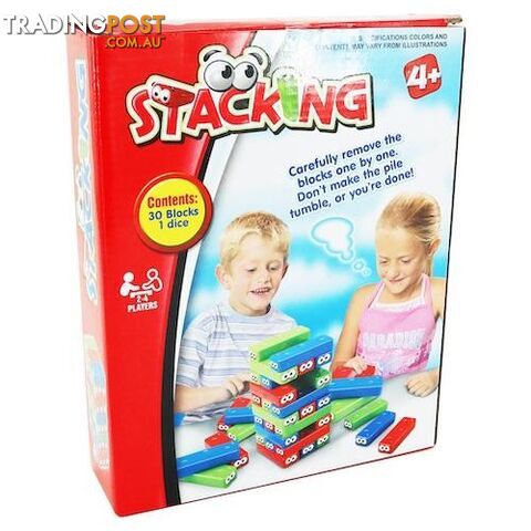 Family Board Stacking Blocks Game Age 4 Plus - 9328644051839
