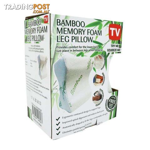 Bamboo Memory Foam Leg Knee Support Pillow DM Pain Relief - 9328644048587