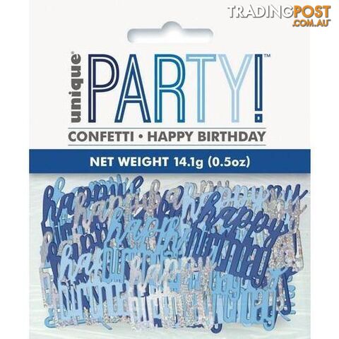 Blue Happy Birthday Foil Confetti 14g (0.5oz) - 011179838349