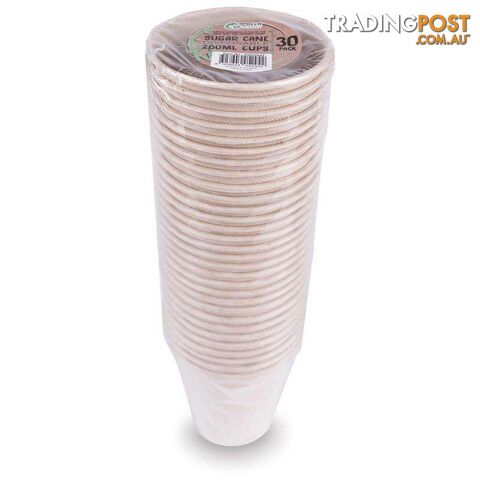 Sugar Cane Party Disposable Cups 260mL 30 Pack - 9328644052942