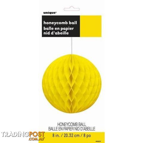 Honeycomb Ball Neon Yellow 20cm (8) - 011179632275
