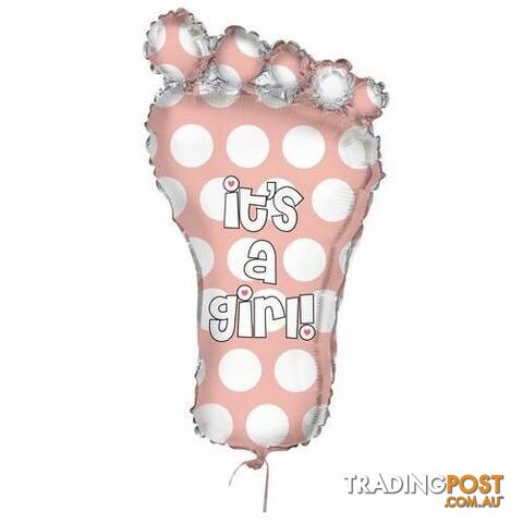 Pink Its A Girl Baby Foot 78.5cm (31) Foil Balloon - 011179566839