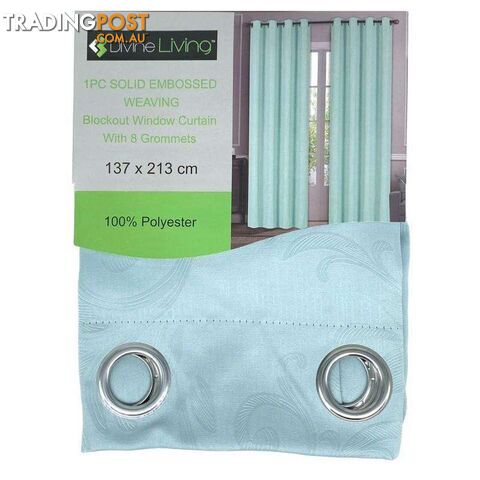 Divine Living Curtain Embossed Light Blue - 800194