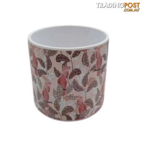 Large Pot Animal Range 16x14cm Cockatoo Design - 801035