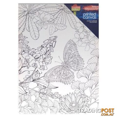 Printed Colour In Canvas 30x40cm Butterfly Garden - 800988