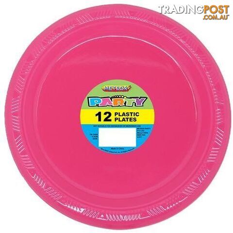 Hot Pink 12 x 18cm (7) Plastic Plates - 9311965320913