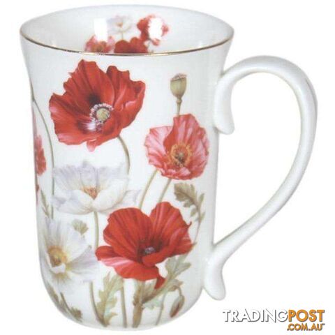 Poppies Flower on White Mug - 9342816019038