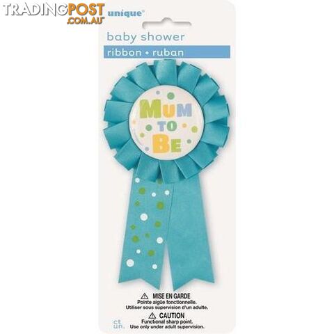 Mum To Be Award Ribbon Blue - 011179139187