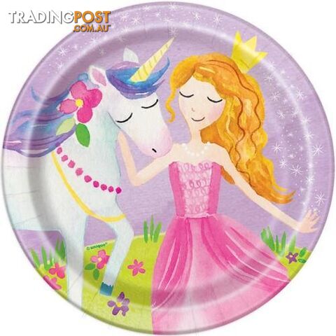 Magical Princess 8 x 18cm (7) Paper Plates - 011179583744