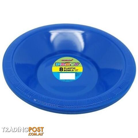Royal Blue 8 x 18cm (7) Plastic Bowls - 9311965327592