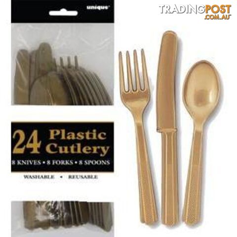 Gold 24 Assorted Cutlery - 011179033348