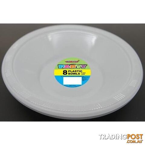 Bright White 8 x 18cm (7) Plastic Bowls - 9311965321361