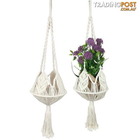 Hanging Macrame Decorative Pot Holder 85cm - 9319844621205