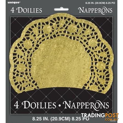 Foil Doilies 20.9cm (8.25) Gold - 011179628957