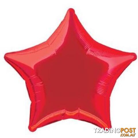 Red Star 50cm (20) Foil Balloon Packaged - 011179533237