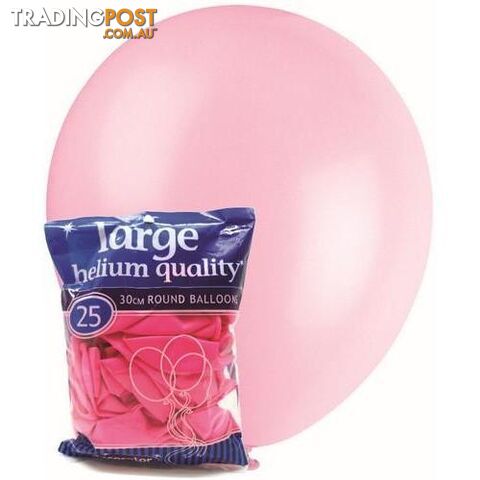 Pink - 25 x 30cm (12) Decorator Balloons - 9311965025238
