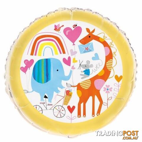 Zoo Baby 45cm (18) Foil Balloon Packaged - 011179734375