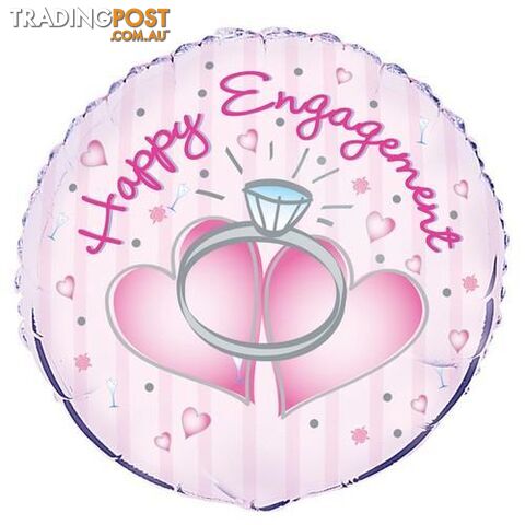 Happy Engagement 45cm (18) Foil Balloon Packaged - 011179522132