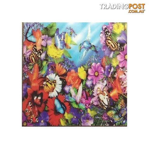 5D Diamond Art Kit Butterfly & Flower Garden Dreams 30 x 30cm - 800633