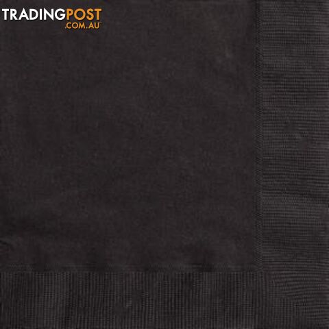 Mid Black 20 Lunch Napkins - 011179032020