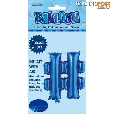 Royal Blue # Alphabet Foil Balloon 35cm (14) - 9311965447375