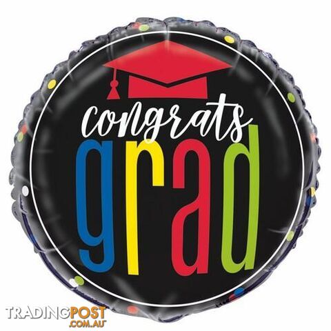 Congrats Grad 45cm (18) Foil Balloon Packaged - 011179726677