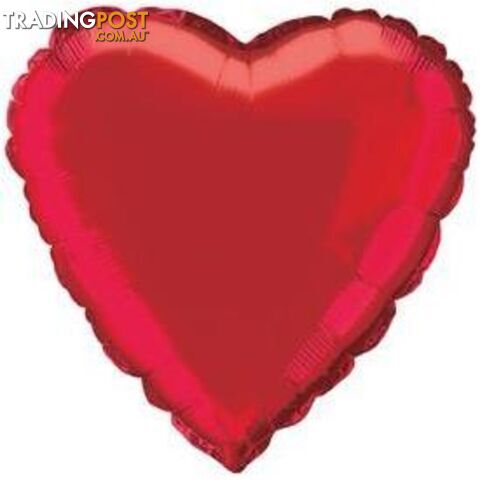 Red Heart 45cm (18) Foil Balloon Packaged - 011179529537